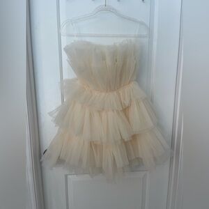 White Mini Tulle Dress